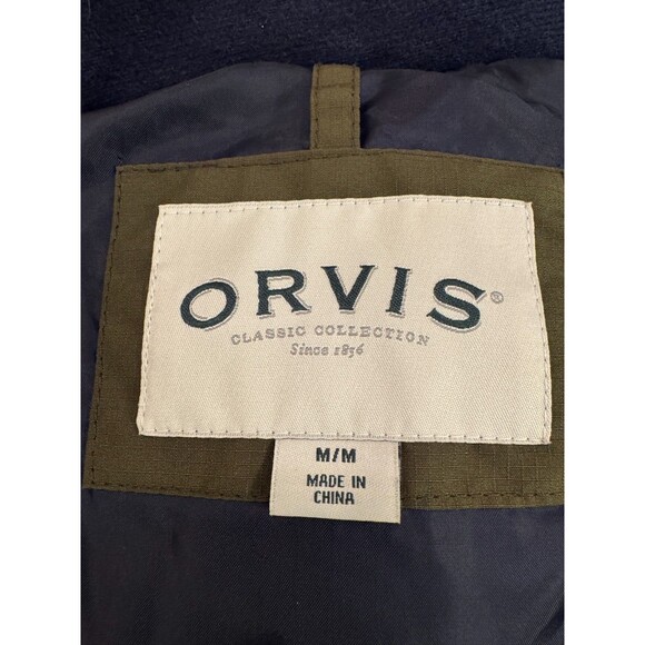Orvis Mens Olive Navy Puffer Vest Sz M Warm Comfort Pockets Casual Outdoors - Picture 7 of 9
